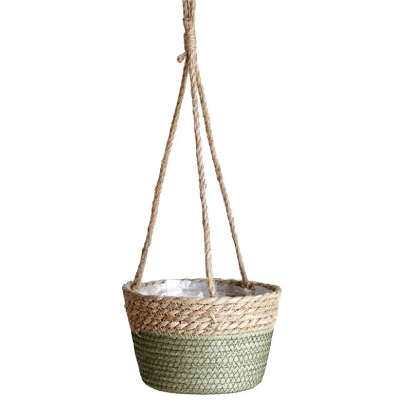 Macramé Garden Hanging Planter — Scale view