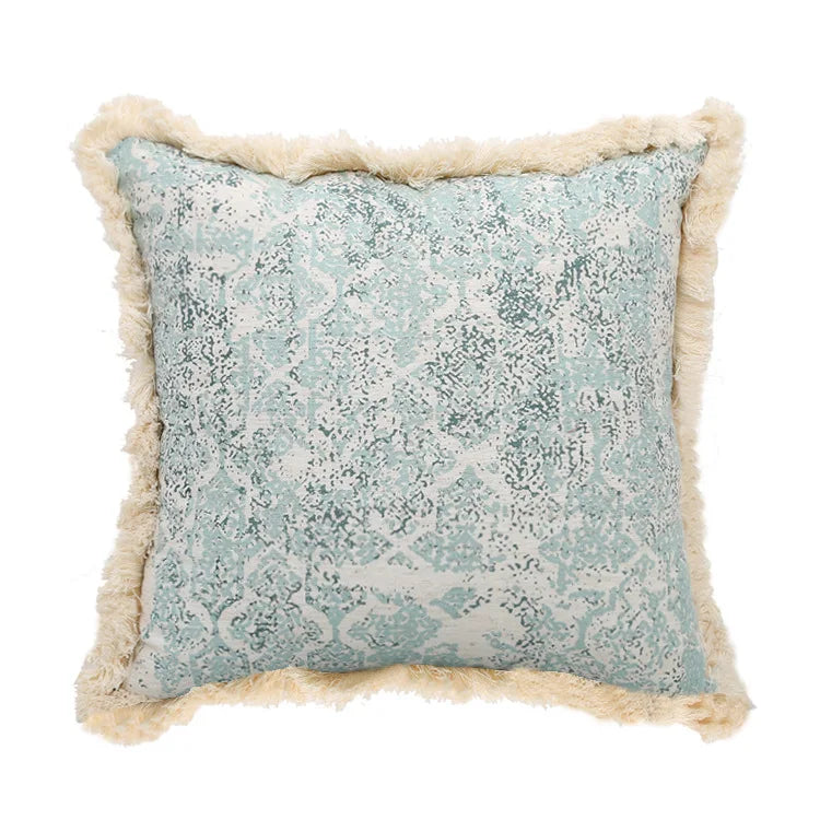 Vintage Embroidered Cushion Cover with Tassels