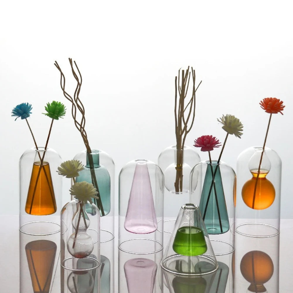 Decorative Glass Reed Diffuser Bottle — Modern Home Accent