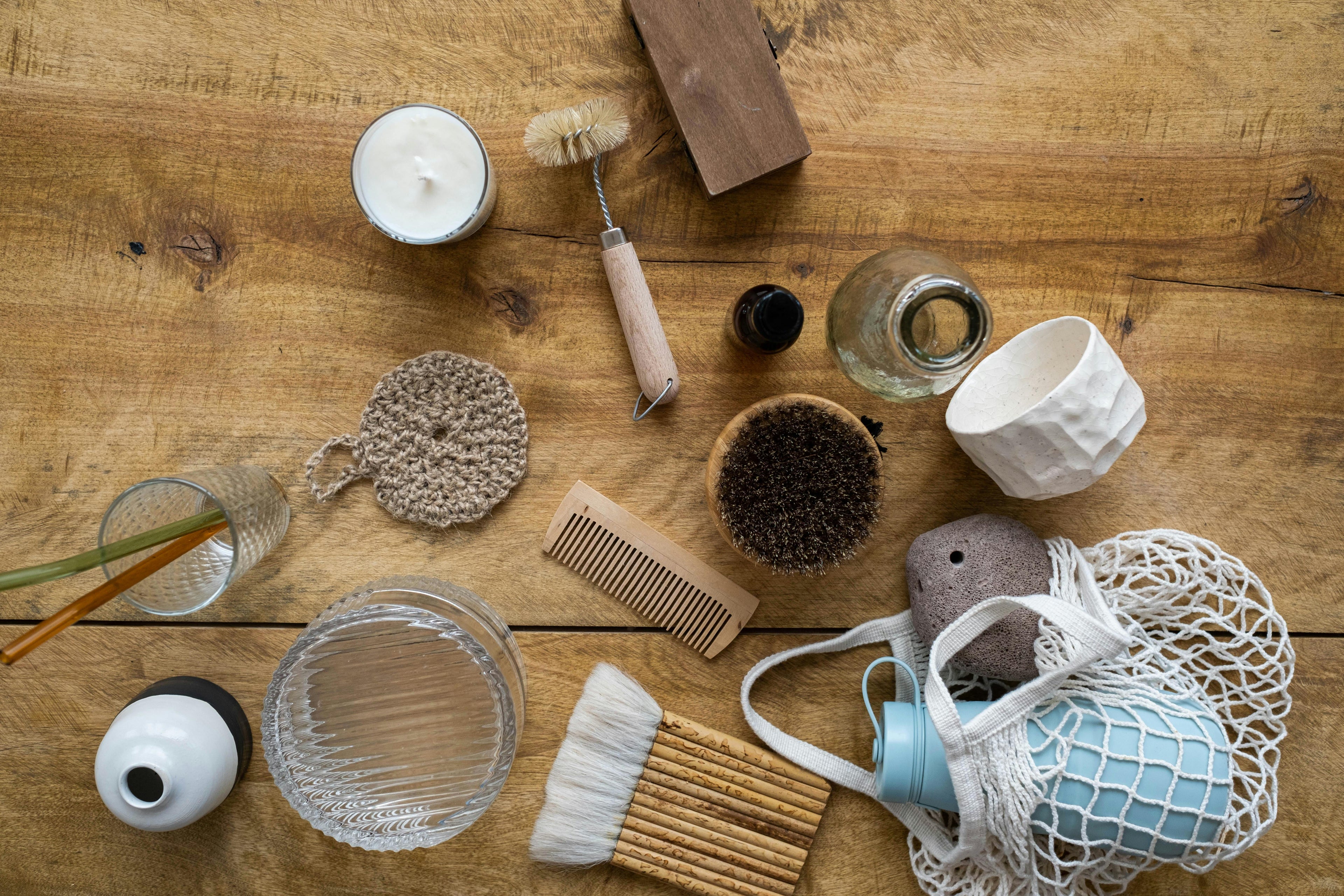 Bamboo Hair Brush & Comb Set — View 1