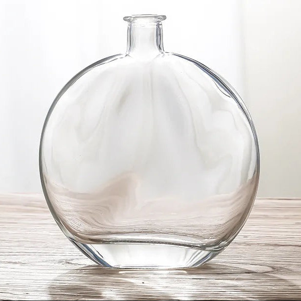 French Retro Embossed Glass Vase — Detail view