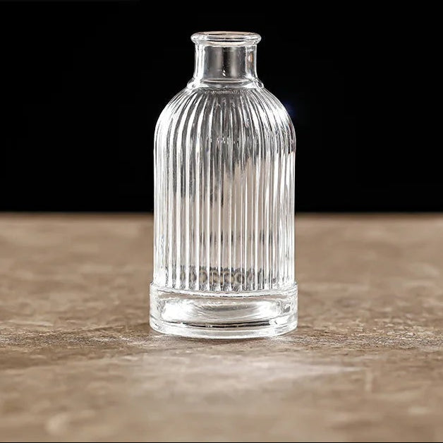 French Retro Embossed Glass Vase — Lifestyle view