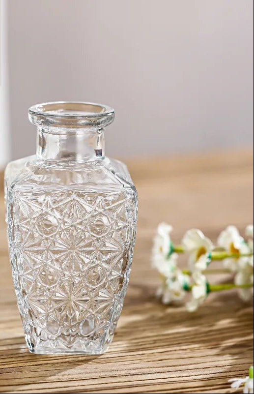 French Retro Embossed Glass Vase — View 18